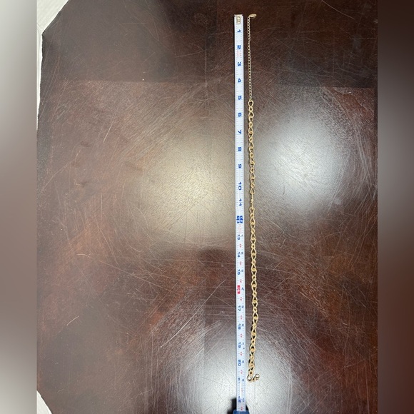 Ettika Gold Necklace Bow Shaped Links Chain Adjustable Length ~16"-21" - Picture 2 of 5